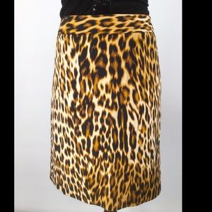 Worthington Size 10 Leopard Print Mini Skirt